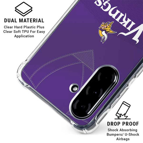 NFL Minnesota Vikings Team Jersey Galaxy A36 5G Clear Case