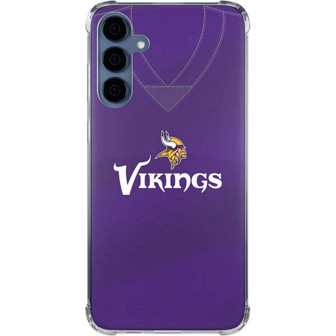 NFL Minnesota Vikings Team Jersey Galaxy A55 5G Clear Case