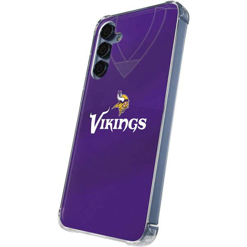 NFL Minnesota Vikings Team Jersey Galaxy A55 5G Clear Case