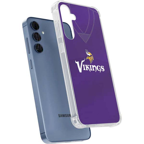 NFL Minnesota Vikings Team Jersey Galaxy A55 5G Clear Case