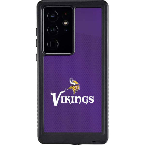 NFL Minnesota Vikings Team Jersey Galaxy S24 Ultra Waterproof Case