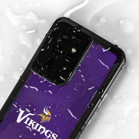 NFL Minnesota Vikings Team Jersey Galaxy S24 Ultra Waterproof Case