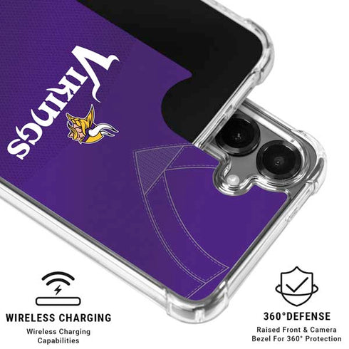 NFL Minnesota Vikings Team Jersey Galaxy S26 Plus Clear Case