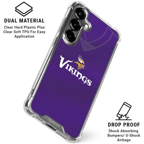 NFL Minnesota Vikings Team Jersey Galaxy S26 Plus Clear Case