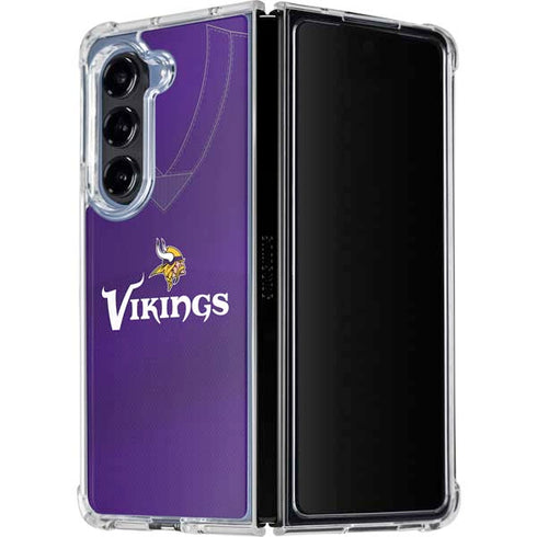 NFL Minnesota Vikings Team Jersey Galaxy Z Fold5 5G Clear Case