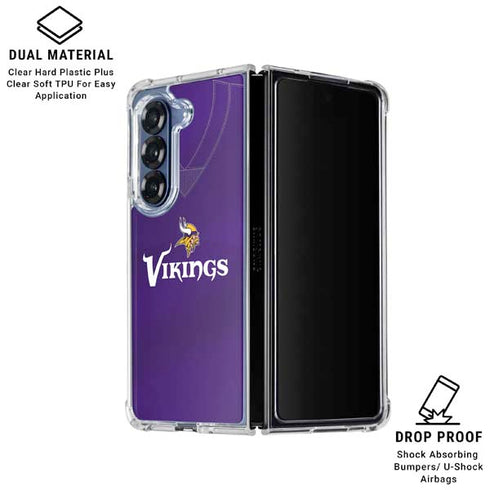NFL Minnesota Vikings Team Jersey Galaxy Z Fold6 Clear Case