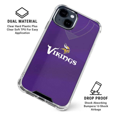 NFL Minnesota Vikings Team Jersey iPhone 15 Clear Case