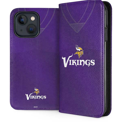 NFL Minnesota Vikings Team Jersey iPhone 15 Folio Case