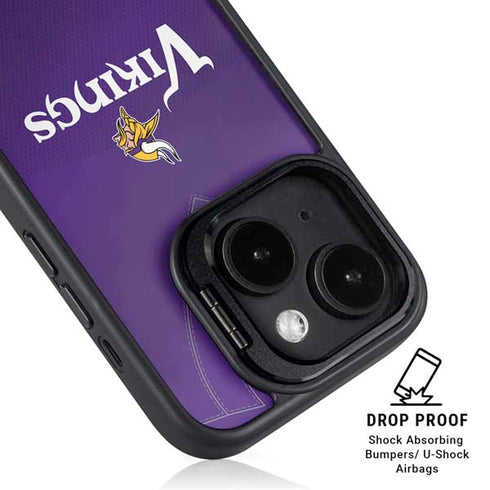 NFL Minnesota Vikings Team Jersey iPhone 15 Kickstand Case