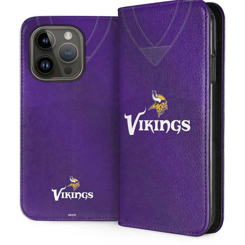 NFL Minnesota Vikings Team Jersey iPhone 15 Pro Folio Case