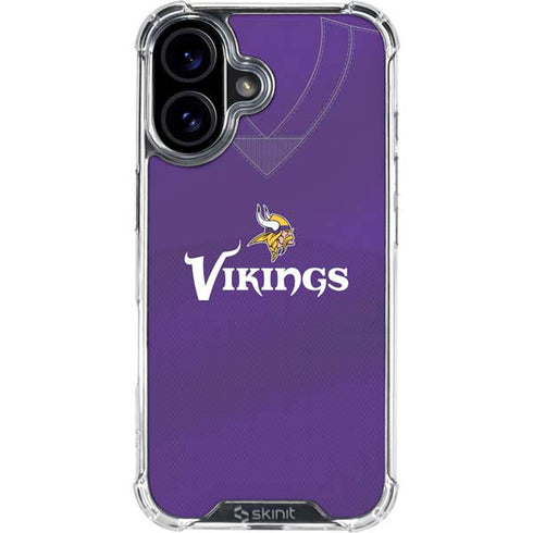 NFL Minnesota Vikings Team Jersey iPhone 16 Plus Clear Case