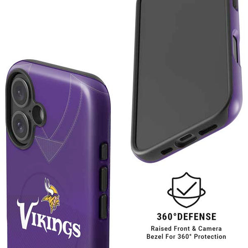 NFL Minnesota Vikings Team Jersey iPhone 16 Plus Magsafe Impact Case