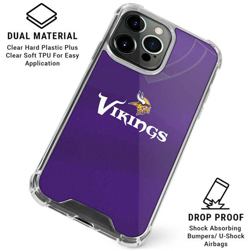 NFL Minnesota Vikings Team Jersey iPhone 16 Pro Clear Case