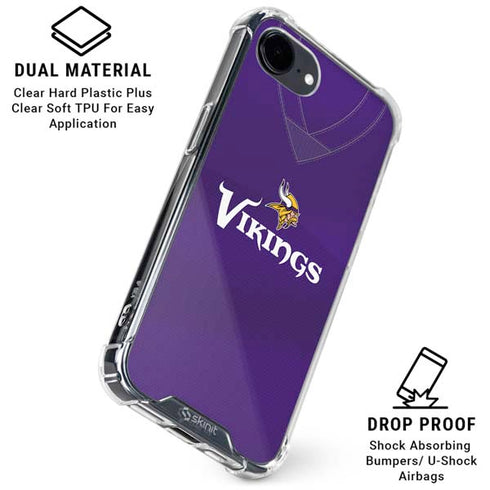NFL Minnesota Vikings Team Jersey iPhone 16e Clear Case