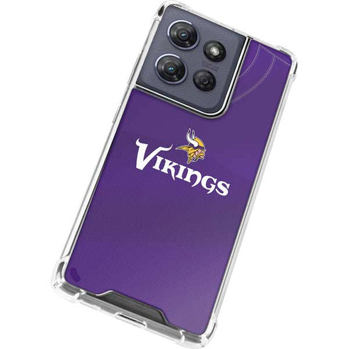 NFL Minnesota Vikings Team Jersey Moto G 5G (2025) Clear Case