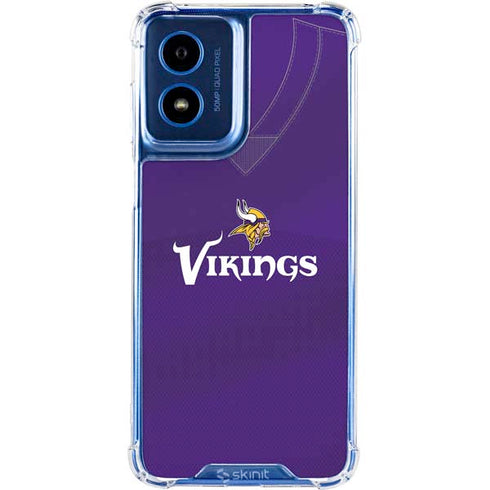 NFL Minnesota Vikings Team Jersey Moto G 5G (2024) Clear Case