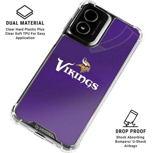 NFL Minnesota Vikings Team Jersey Moto G Power 5G (2024) Clear Case