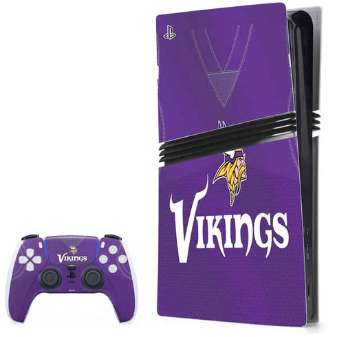NFL Minnesota Vikings Team Jersey PS5 Pro Bundle Skin
