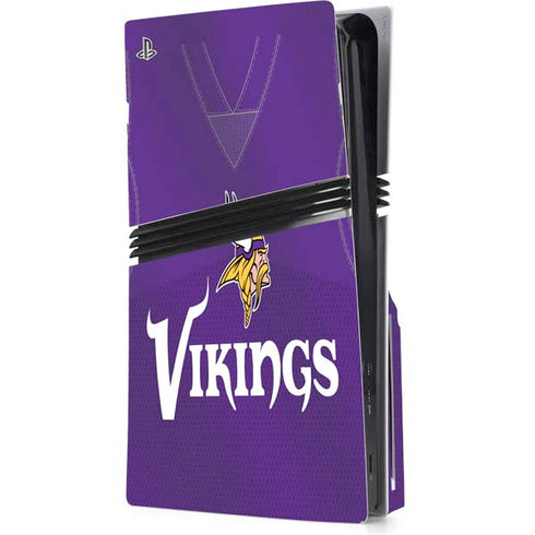 NFL Minnesota Vikings Team Jersey PS5 Pro Disk Console Skin