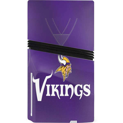 NFL Minnesota Vikings Team Jersey PS5 Pro Disk Console Skin