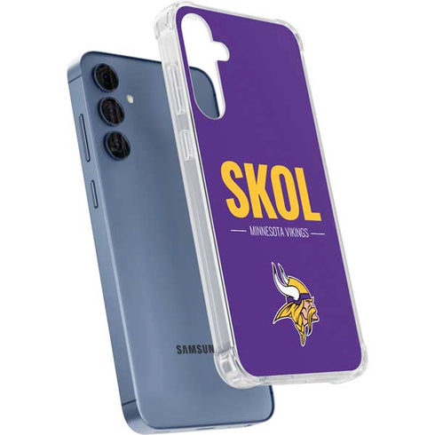 NFL Minnesota Vikings Team Motto Galaxy A35 5G Clear Case