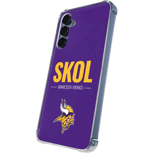 NFL Minnesota Vikings Team Motto Galaxy A55 5G Clear Case