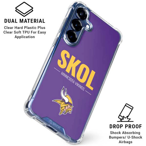 NFL Minnesota Vikings Team Motto Galaxy S25 Plus Clear Case