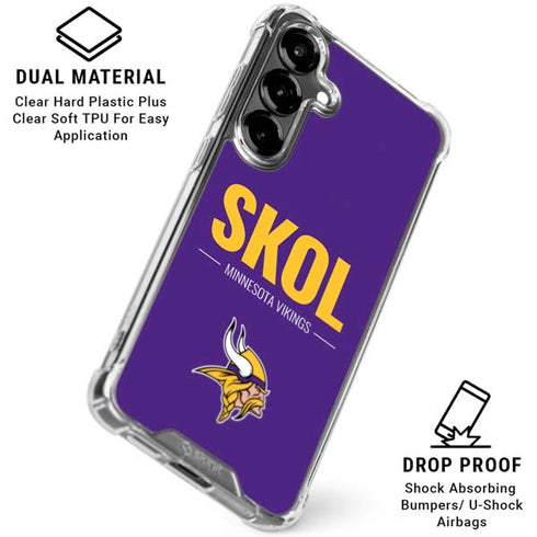NFL Minnesota Vikings Team Motto Galaxy S26 Clear Case