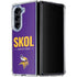 NFL Minnesota Vikings Team Motto Galaxy Z Fold5 5G Clear Case