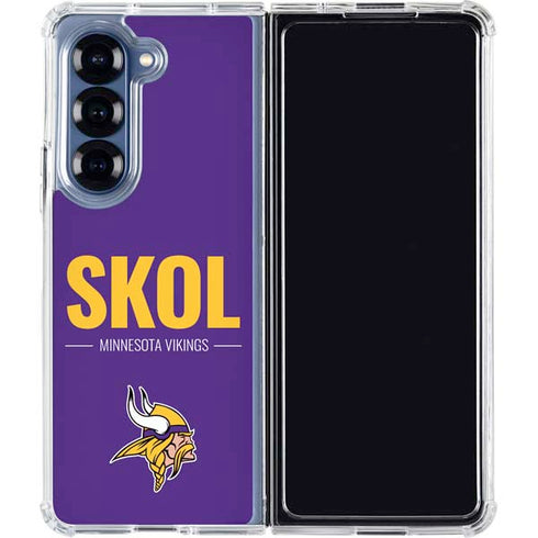 NFL Minnesota Vikings Team Motto Galaxy Z Fold6 Clear Case