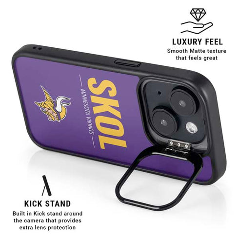 NFL Minnesota Vikings Team Motto iPhone 15 Kickstand Case