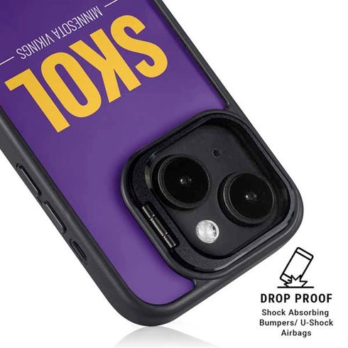 NFL Minnesota Vikings Team Motto iPhone 15 Kickstand Case