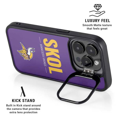 NFL Minnesota Vikings Team Motto iPhone 15 Pro Kickstand Case