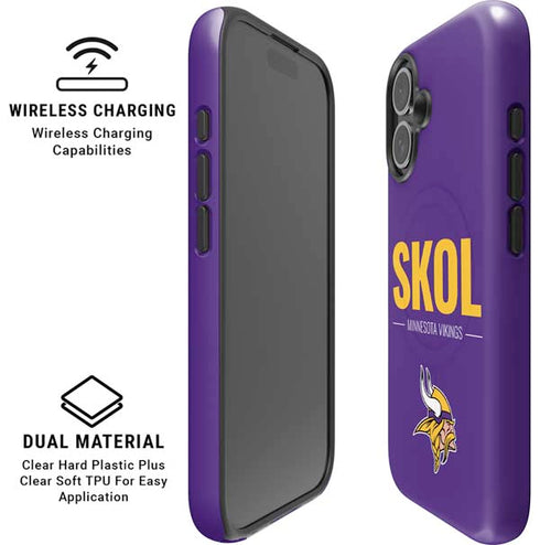 NFL Minnesota Vikings Team Motto iPhone 16 Magsafe Impact Case