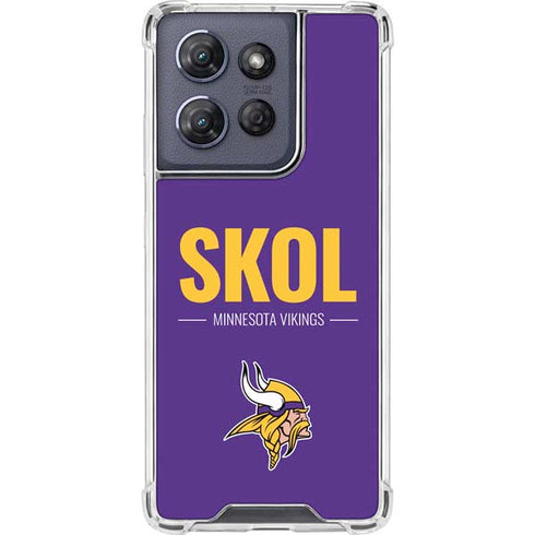 NFL Minnesota Vikings Team Motto Moto G 5G (2025) Clear Case