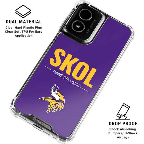 NFL Minnesota Vikings Team Motto Moto G Power 5G (2024) Clear Case