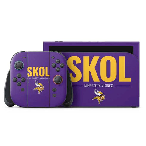NFL Minnesota Vikings Team Motto Nintendo Switch 2 (2025) with Joy-Con Skin