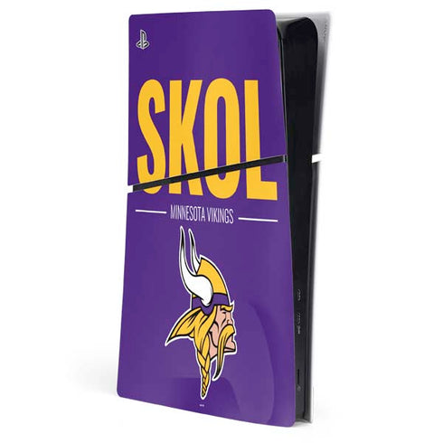 NFL Minnesota Vikings Team Motto PS5 Slim Digital Edition Console Skin