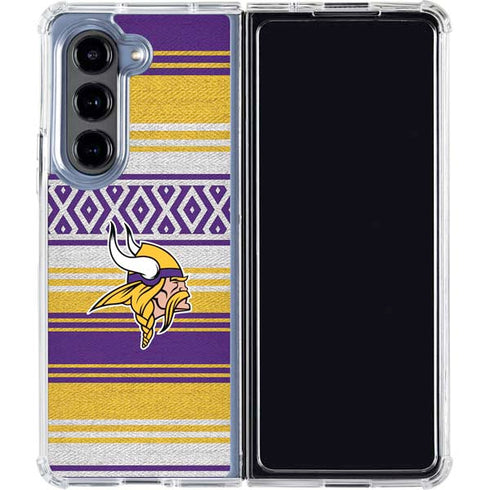 NFL Minnesota Vikings Trailblazer Galaxy Z Fold5 5G Clear Case