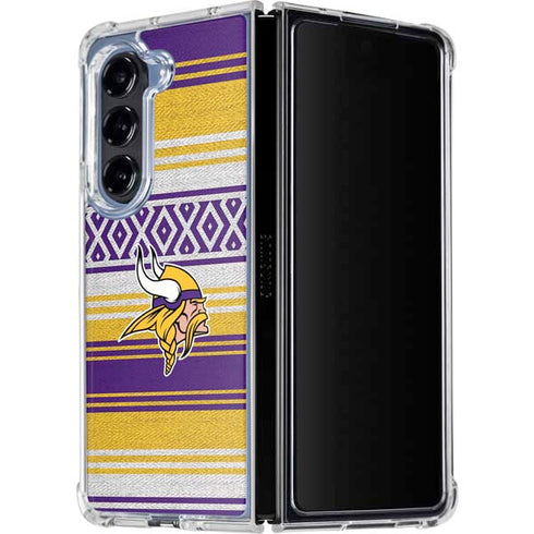 NFL Minnesota Vikings Trailblazer Galaxy Z Fold5 5G Clear Case
