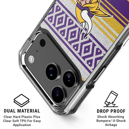 NFL Minnesota Vikings Trailblazer iPhone 18 Pro Clear Case