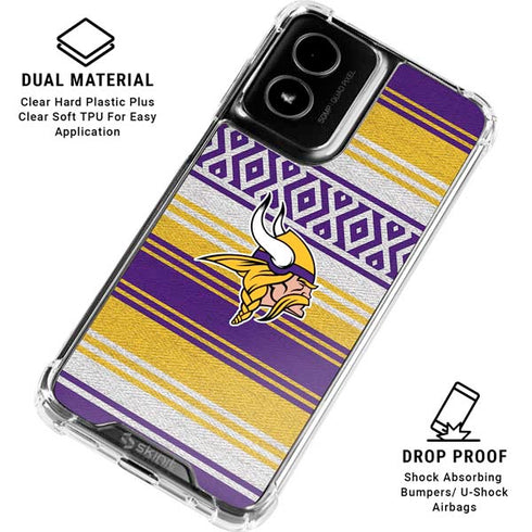 NFL Minnesota Vikings Trailblazer Moto G Power 5G (2024) Clear Case