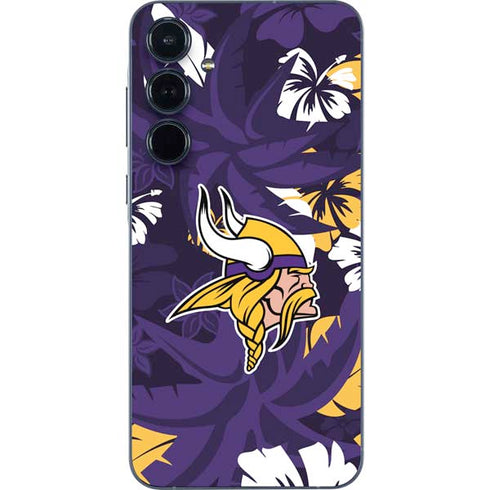 NFL Minnesota Vikings Tropical Print Galaxy A35 5G Skin