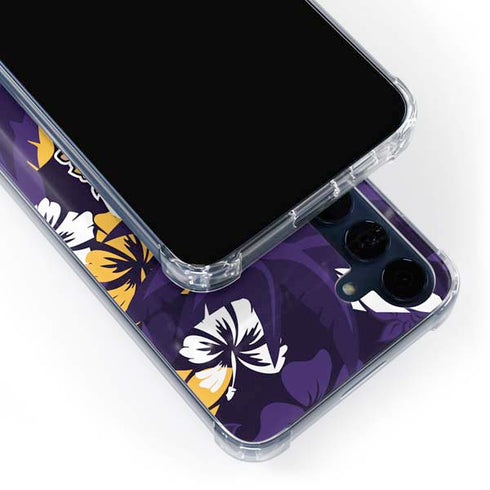 NFL Minnesota Vikings Tropical Print Galaxy A55 5G Clear Case