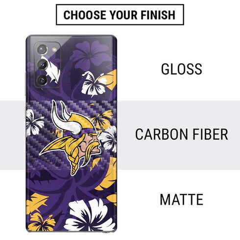 NFL Minnesota Vikings Tropical Print Galaxy Note20 5G Skin