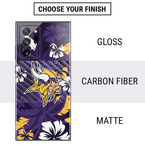 NFL Minnesota Vikings Tropical Print Galaxy Note20 Ultra 5G Skin