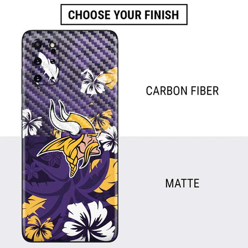 NFL Minnesota Vikings Tropical Print Galaxy S20 Plus Skin