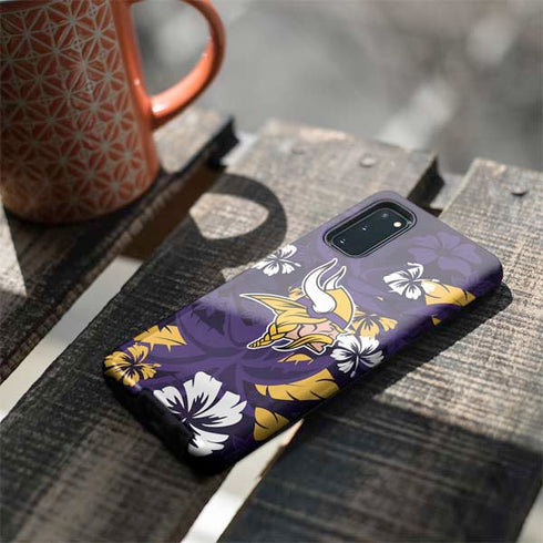 NFL Minnesota Vikings Tropical Print Galaxy S20 Pro Case