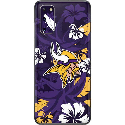 NFL Minnesota Vikings Tropical Print Galaxy S20 Skin
