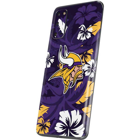 NFL Minnesota Vikings Tropical Print Galaxy S20 Skin